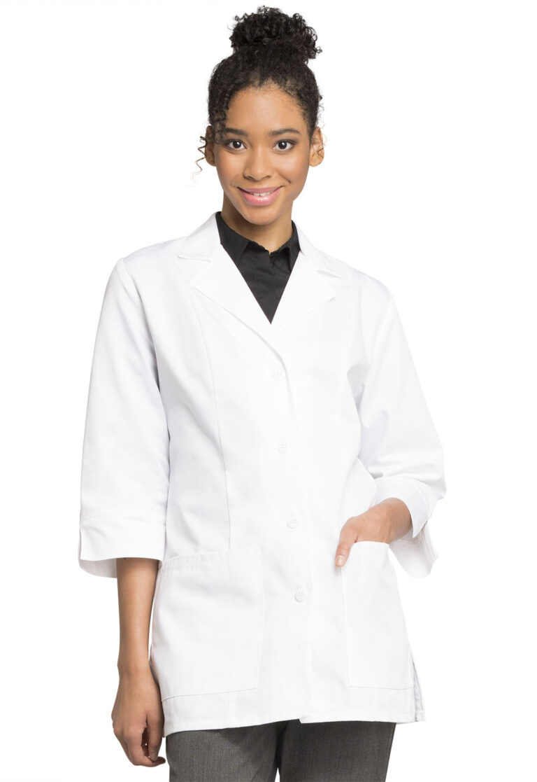 30" 3/4 Sleeve Lab Coat - White / 2XL
