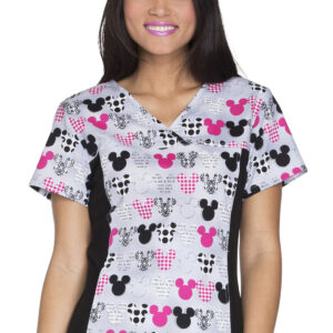 V-Neck Knit Panel Top