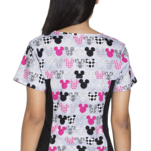 V-Neck Knit Panel Top