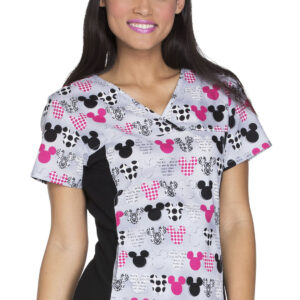 V-Neck Knit Panel Top