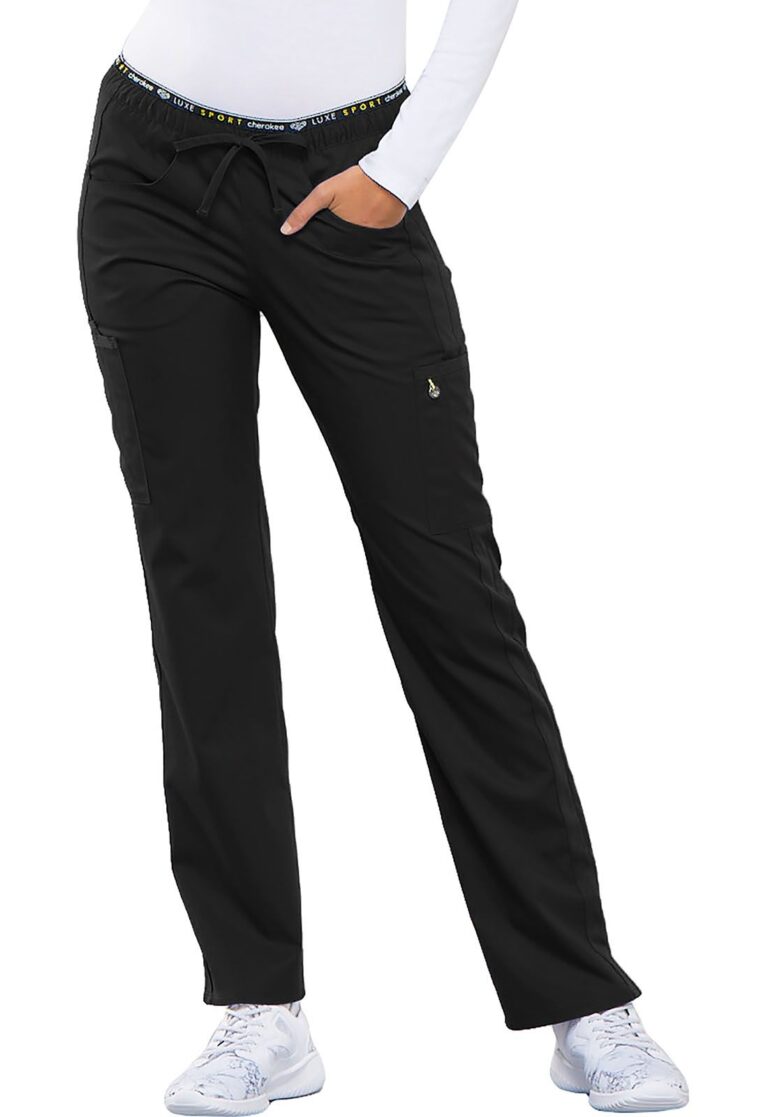 Cherokee Luxe Sport Mid Rise Straight Leg Pull-on Pant - Tall
