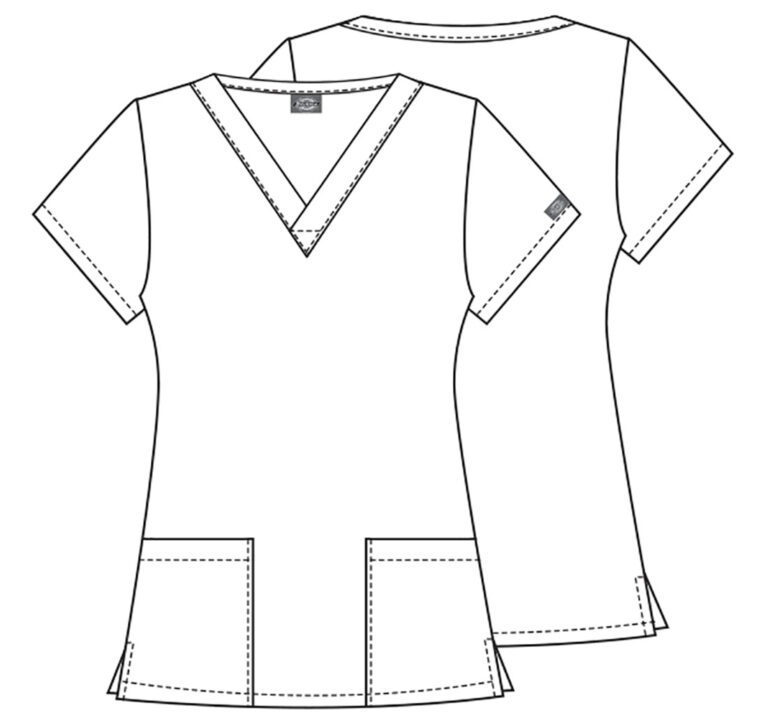 V-Neck Print Top