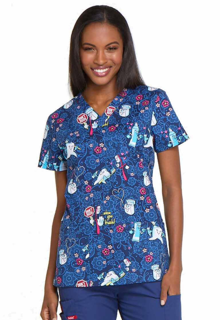 V-Neck Print Top