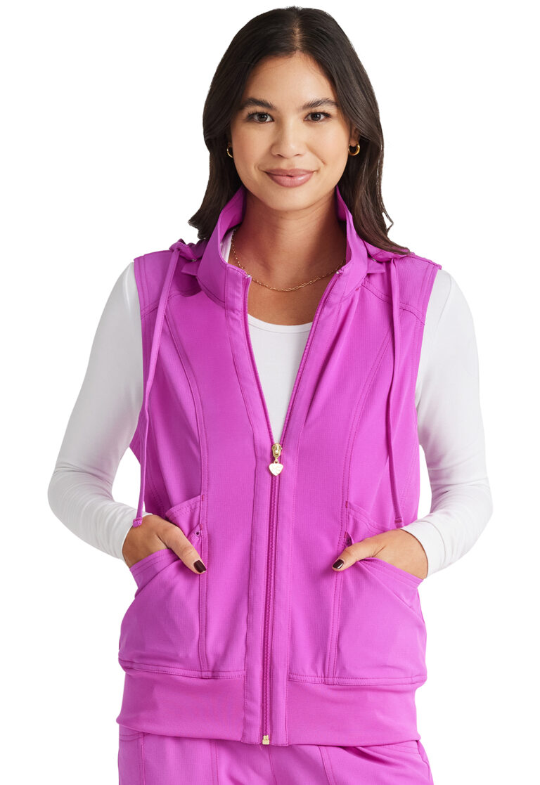 HeartSoul Women's Removable-Hoodie Scrub Jacket
