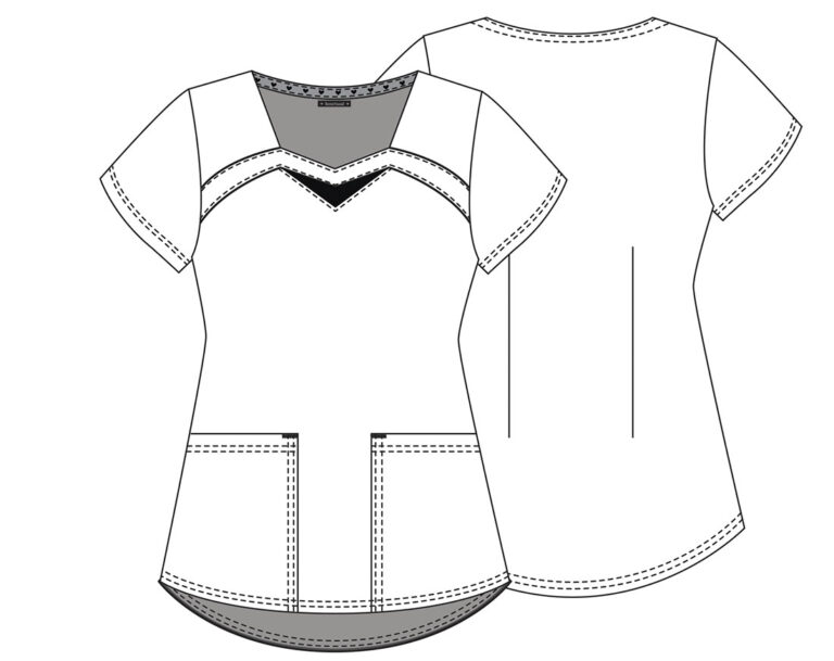 Sweetheart Neck Print Top