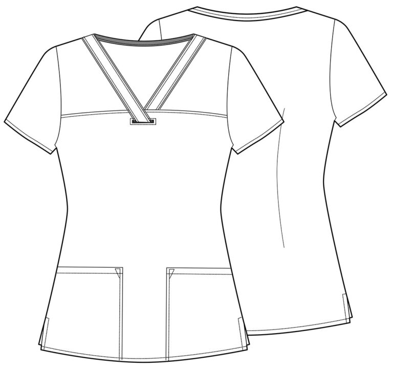 V-Neck Print Top