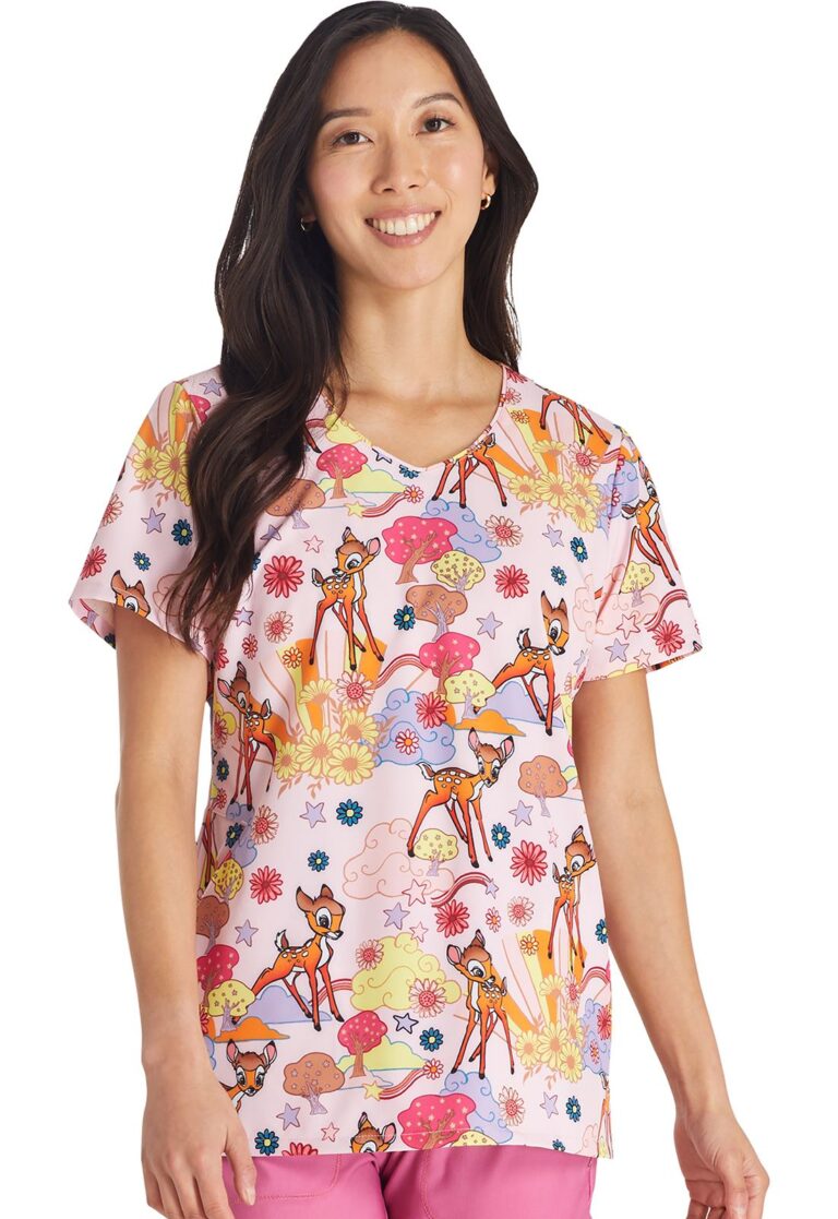 V-Neck Print Top