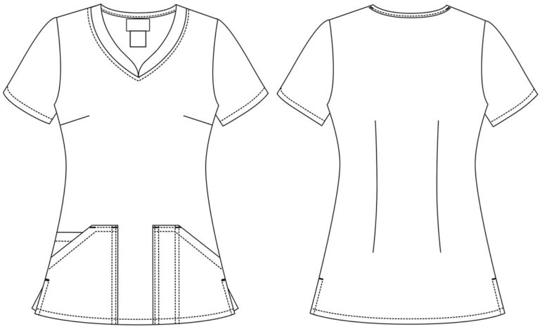 V-Neck Print Top