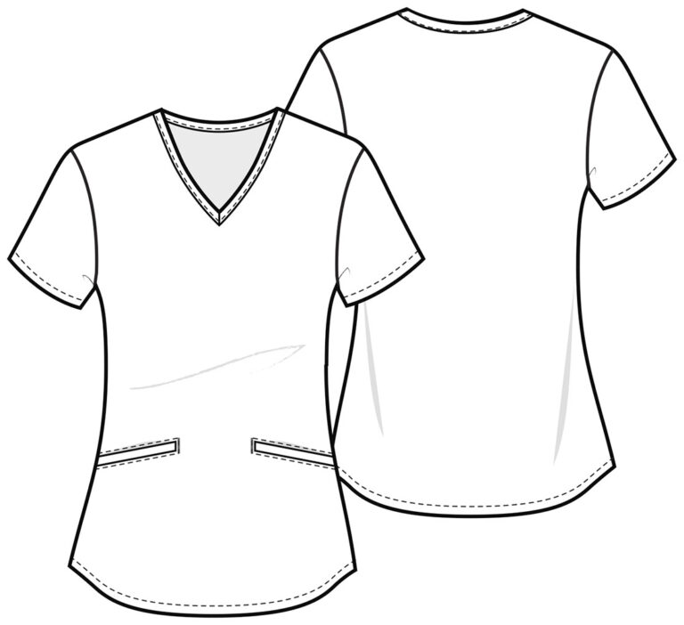 V-Neck Print Top