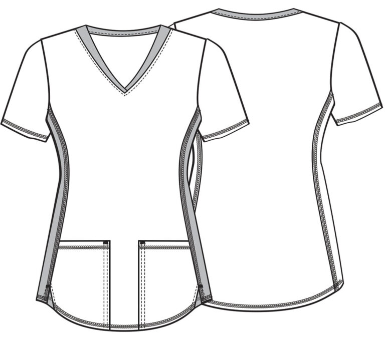 V-Neck Print Top