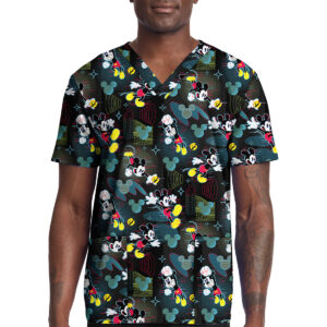 Men's Print  V-Neck Top