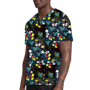 Men's Print  V-Neck Top