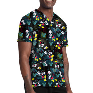 Men's Print  V-Neck Top