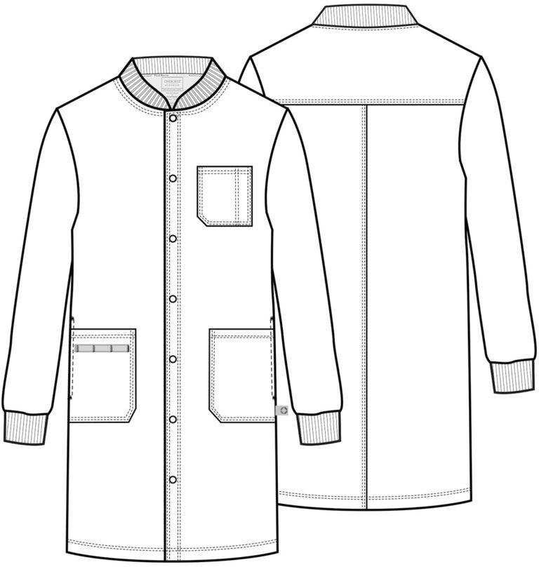 Cherokee Workwear Revolution Tech Unisex 40 Inch Snap Front Lab Coat