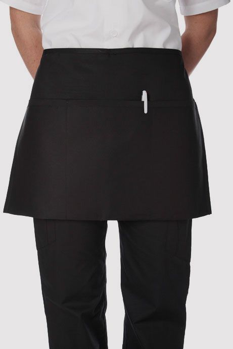3 Pocket Black Waist Apron