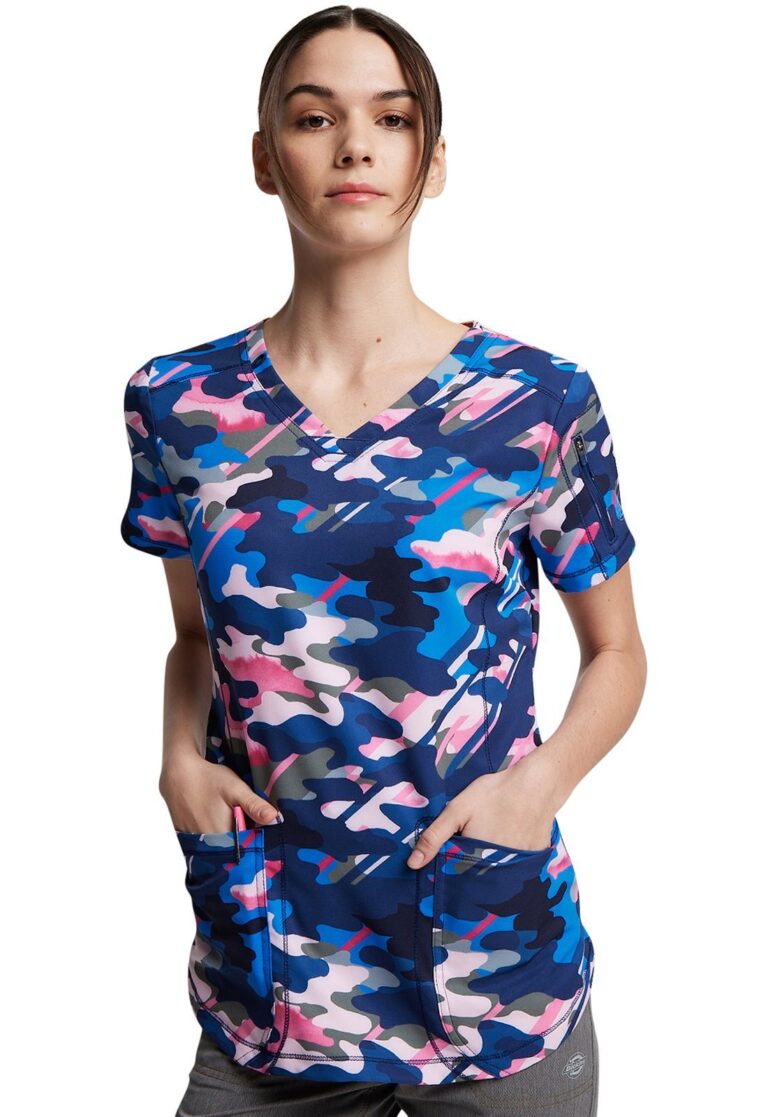 Women's V-Neck Print Top