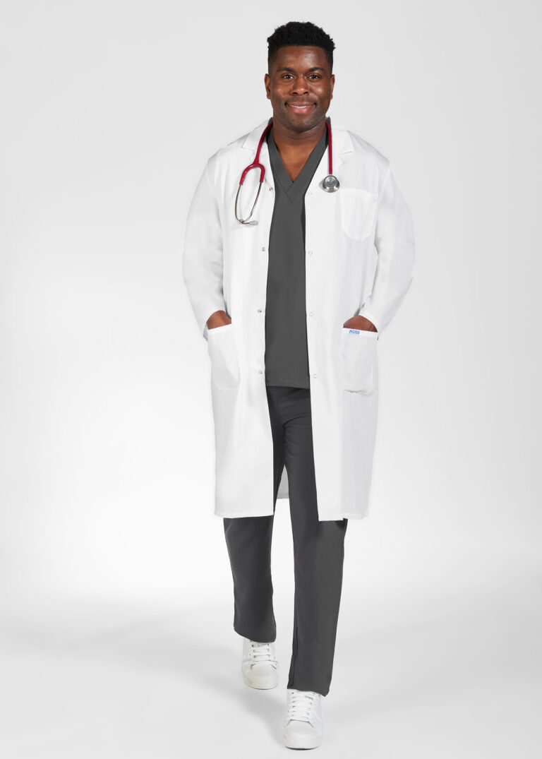Full Length Unisex Snap Lab Coat