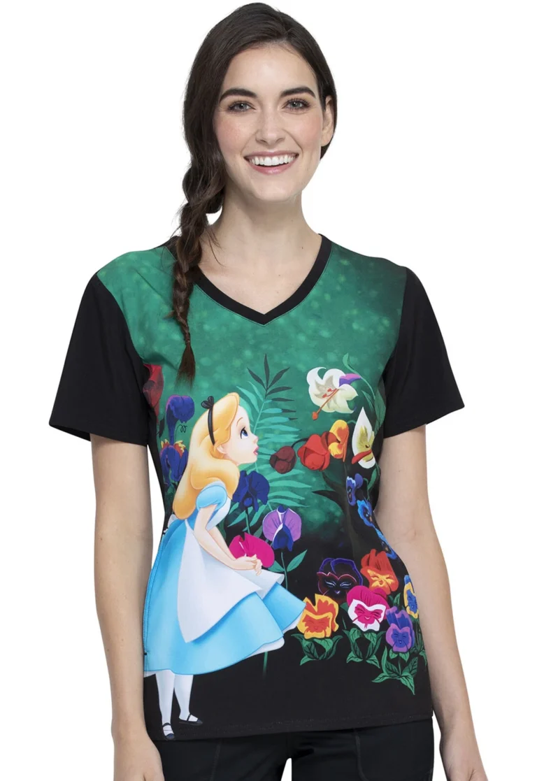 Women's V-Neck Print Top