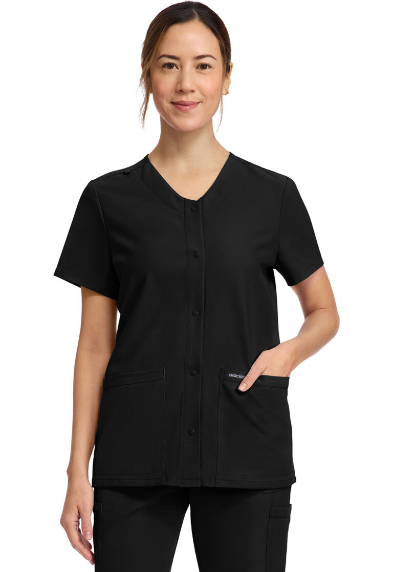 Cherokee Women's 2-Pocket Snap-Front Scrub Top
