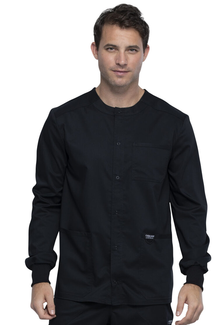 Men's Snap Front Scrub Jacket