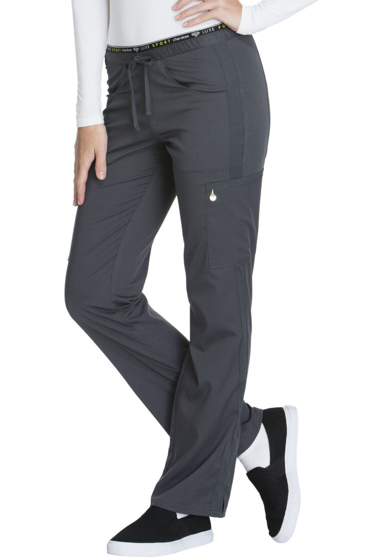 Cherokee Luxe Sport Mid Rise Straight Leg Pull-on Pant