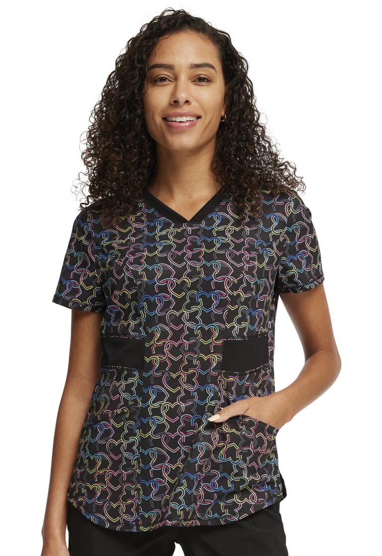 V-Neck Print Top
