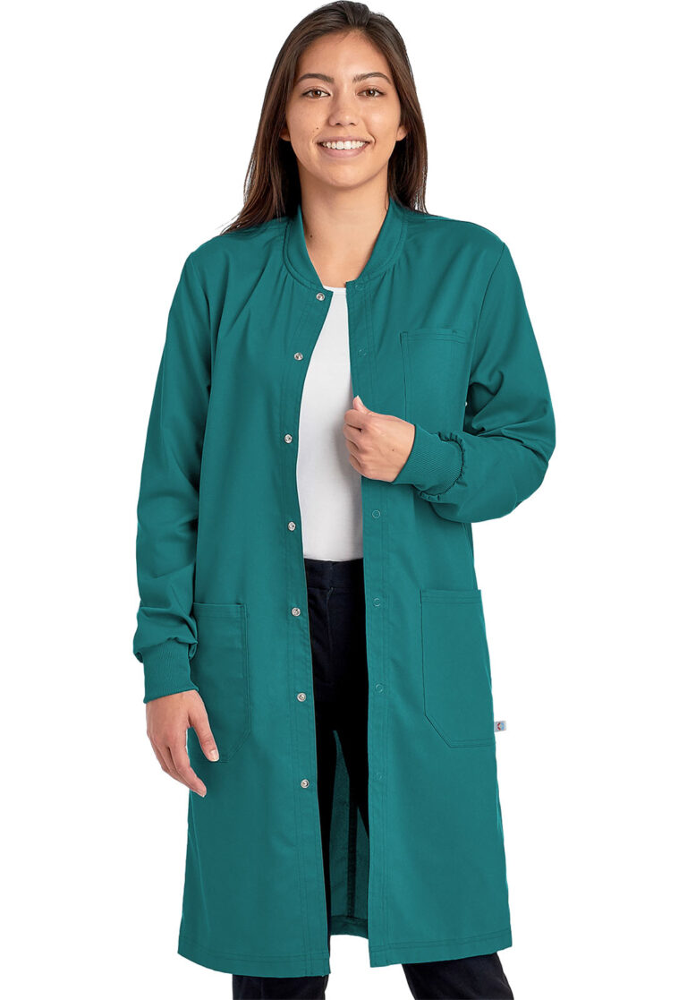 Cherokee Workwear Revolution Tech Unisex 40 Inch Snap Front Lab Coat